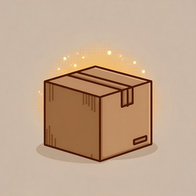 Shiny Cardboard Box Illustration