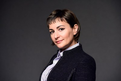 Woman in black blazer portrait