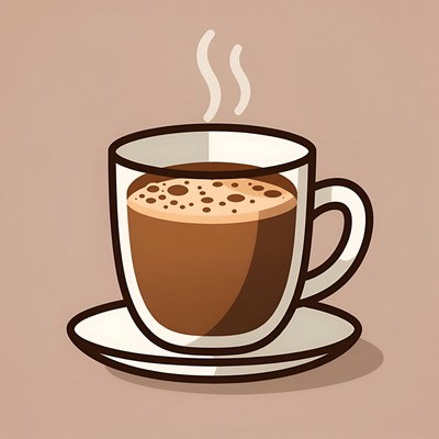 Steaming Cappuccino in White Cup