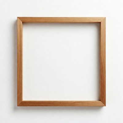 Empty Wooden Picture Frame