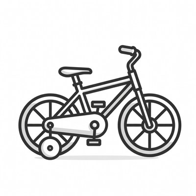 Children's tricycle bicycle illustration