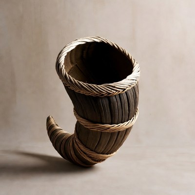 Woven Viking Horn Drinking Vessel