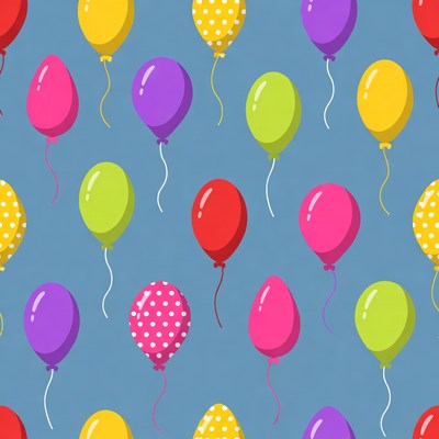 Colorful Balloons Seamless Pattern