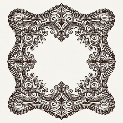 Ornate Victorian Frame Illustration