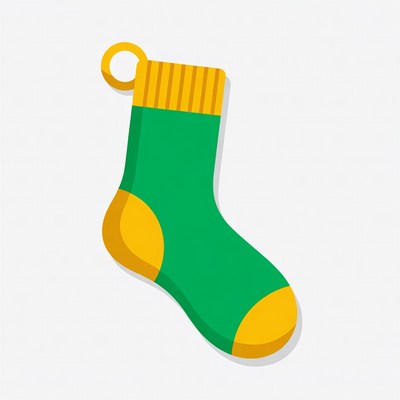 Green Christmas Stocking Ornament