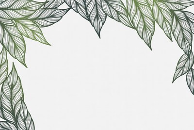 Green Leaf Border Illustration