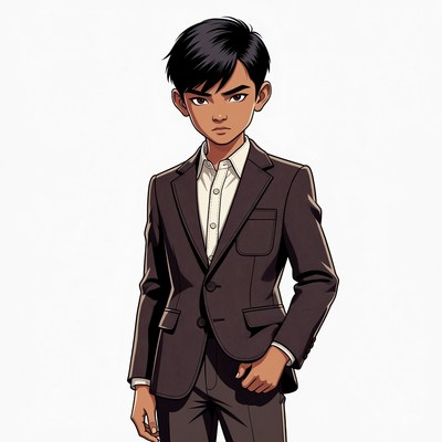 Anime boy in suit