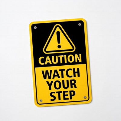 Caution Watch Your Step Sign