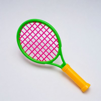 Green toy tennis racket