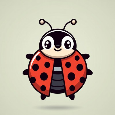 Cute Cartoon Ladybug Illustration