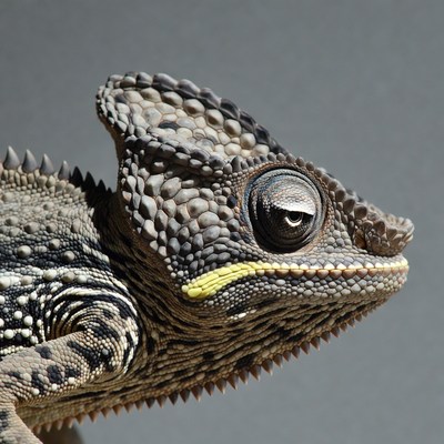 Chameleon with large crest