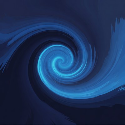 Blue Swirling Spiral Abstract