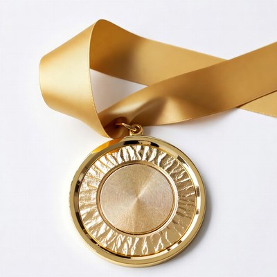 Gold Medal with Ribbon