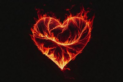 Burning Heart Flame