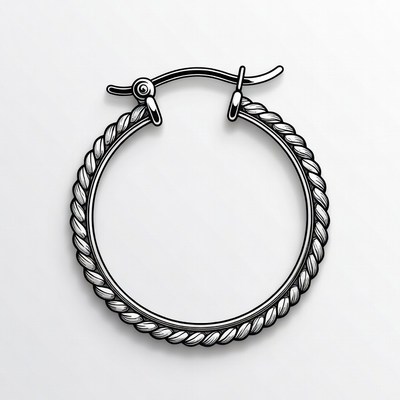 Rope Design Hoop Earrings