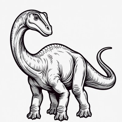 Brontosaurus Dinosaur Illustration