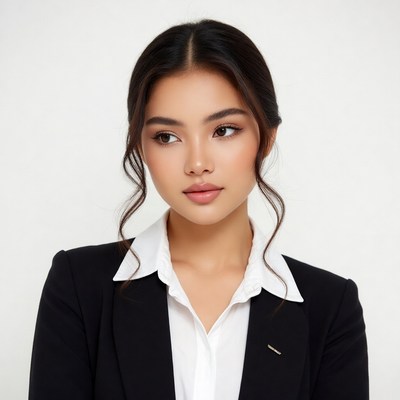 Asian woman in black blazer