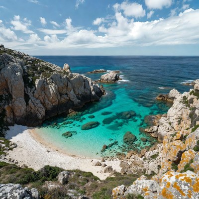 Turquoise Bay with White Sand Beach