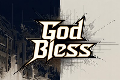 God Blesses Bold Graphic