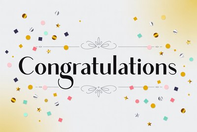 Congratulations with Colorful Confetti