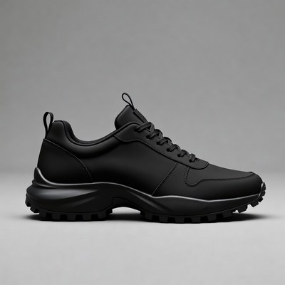 Black chunky sole sneakers