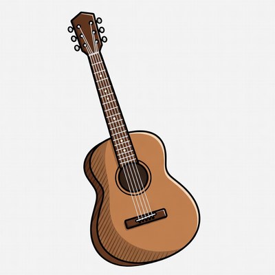 Acoustic Guitar Illustration