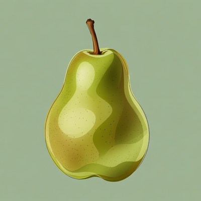 Green pear illustration