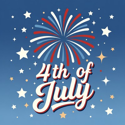 4th of July Fireworks Illustration