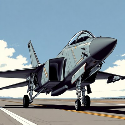 F-14 Tomcat fighter jet taxiing