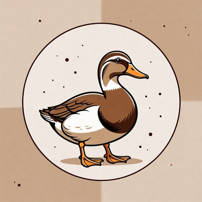 Cartoon Mallard Duck Illustration