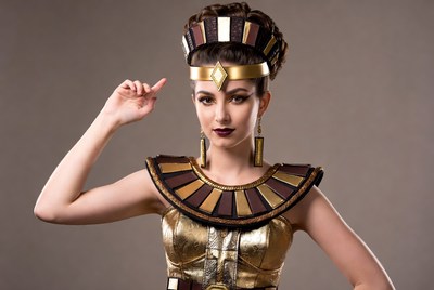 Woman in Egyptian Cleopatra costume