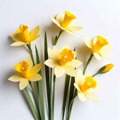 Paper Cutout Daffodils Bouquet