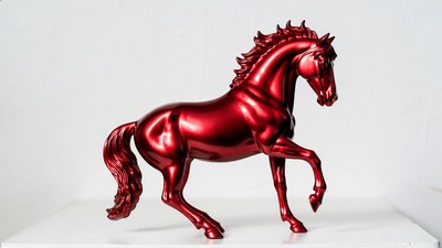 Shiny Red Horse Figurine
