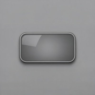 Shiny Gray Rectangular Button