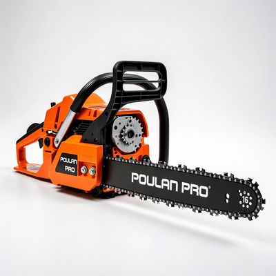 Orange Poulan Pro Chainsaw