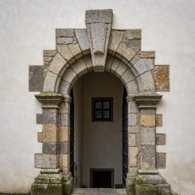 Medieval Stone Arched Doorway