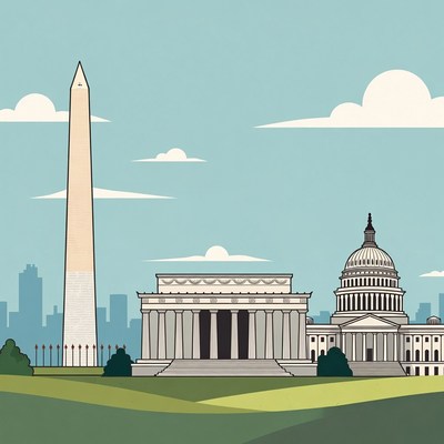 Washington DC Skyline Illustration