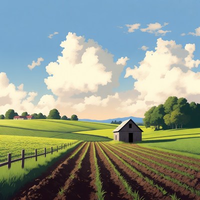 Barn in Green Farm Fields