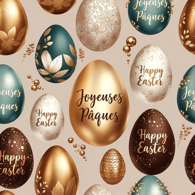 Happy Easter Eggs Pattern
