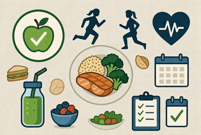 Healthy Lifestyle Icons Illustration