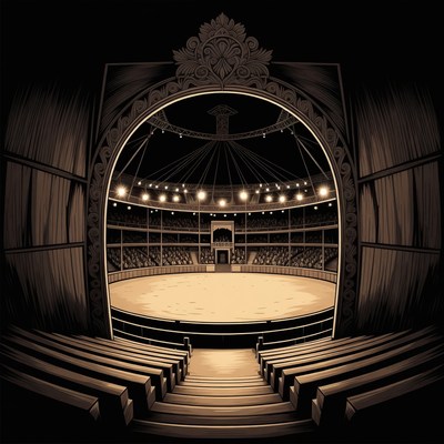 Vintage Circus Arena Illustration