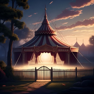 Circus Tent at Sunset