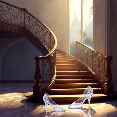 Glass Slippers on Grand Staircase