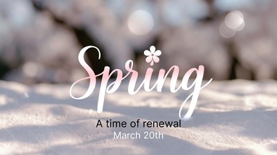 Spring Text with Flower and Renewal