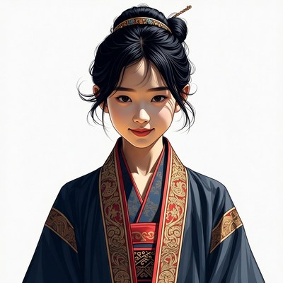 Asian woman in hanfu