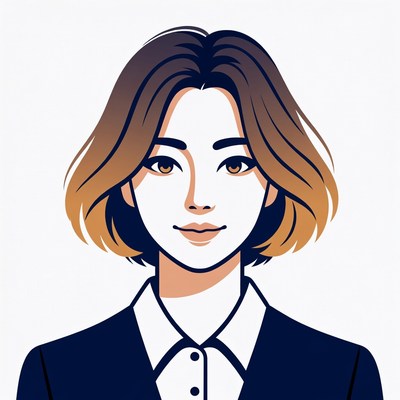 Asian woman in suit portrait