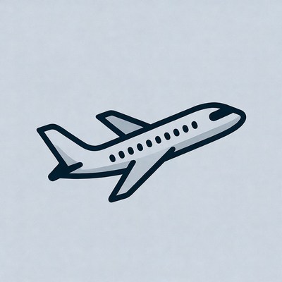 Airplane flying illustration