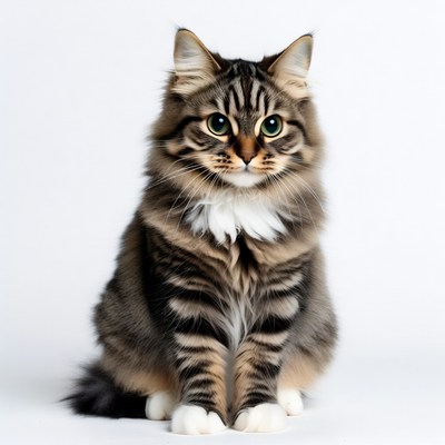 Tabby kitten with green eyes