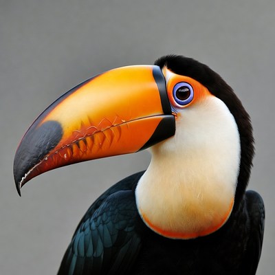 Close-up of colorful toucan bird