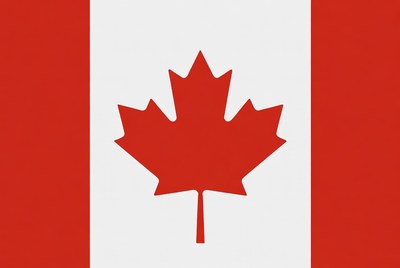 Canadian Flag with Red Maple Leaf